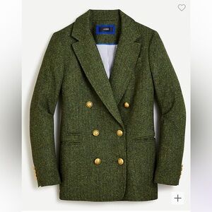 NWOT J. Crew Double-breasted blazer in herringbone English wool